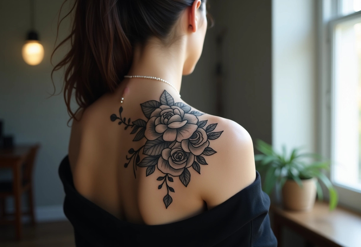 tatouage floral